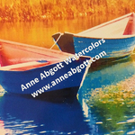 Anne Abgott - Watercolor of Boats in Water - ZOOM Class