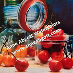 Anne Abgott - Rainer Cherries and Glass "Ball" Container - Zoom Class