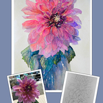 Judy Mudd - NEW! Dahlia Delight-Watercolor-Thursday-10/26/2023