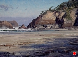 "Arcadia Beach" (SOLD) by Matt Smith Oil ~ 6 x 8