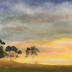  Portola  Art Gallery - EXHIBITION: "Sunrise and Sunset" -- watercolor/pastel paintings by Robin Scholl