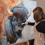 Nancy Rynes - Painting Demo at K. Newby Gallery in Tubac