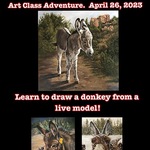 Joye DeGoede - JoyEful Party Animal Art Class Adventure-Draw a live donkey model