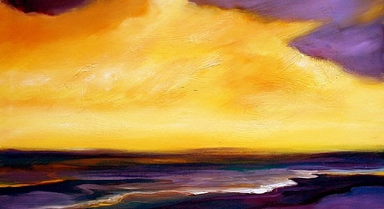 Golden Sunset by Filomena Booth Acrylic ~ 24" x 36"