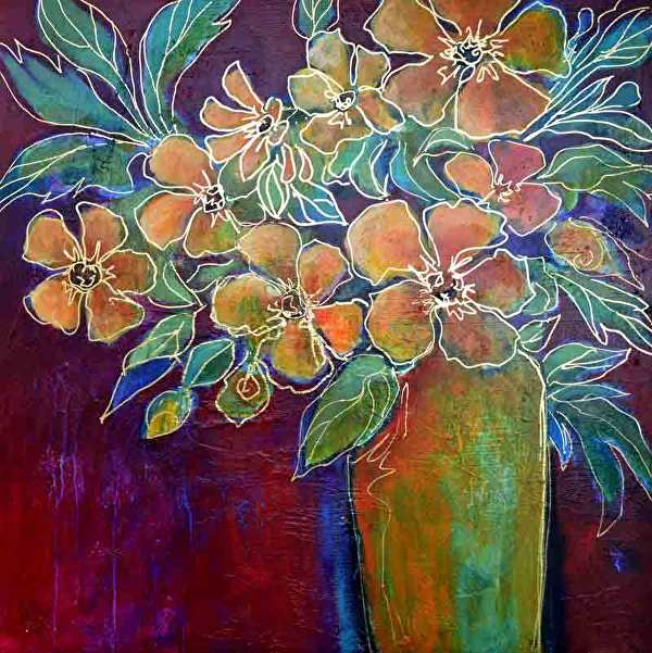 Loves Me Loves Me Not by Filomena Booth Acrylic ~ 24" x 24"