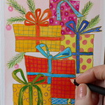 Mountain Sage Gallery - Watercolor Class CHRISTMAS MOOD