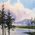 Ken Hobson - Dramatic Watercolor | Landscapes, Florals & Clouds Galax Virginia