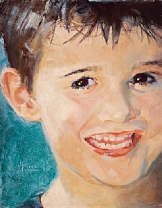 George, In A World of Mischief by Judy Payne-Korge Oil ~ 11 x - 124566m