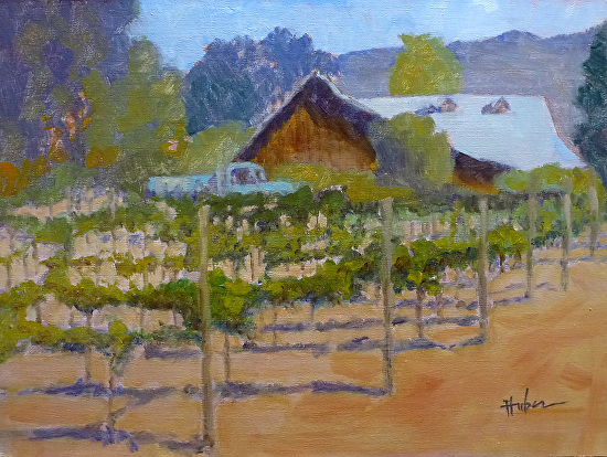 Talbot Vines, Carmel Valley by Patricia Huber Oil ~ 12 x 16
