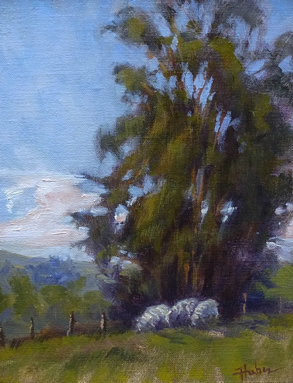 Spring Pasture by Patricia Huber Oil ~ 10 x 8
