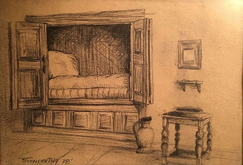 Rembrandt's Bed Pencil 1978