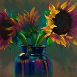 Jude Tolar - -Pastel Workshop, "Sunflowers," Oklahoma Pastel Society, March 12, 2022, (1-4 pm)