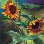 Jude Tolar - -Pastel Demo, �Sunflowers,� Oklahoma Pastel Society, March 12, 2022 (9 am-noon)