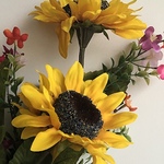 Cathy Kline - MONIQUE CHARTIER PAINTING VIBRANT SUNFLOWERS