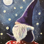 FIRST GALLERY OLATHE  - PAINT NIGHT "MOONLIGHT GNOME" TUESDAY JANUARY 16, 6:30-8:30 pm  $30.