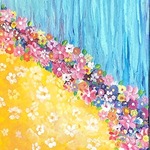 FIRST GALLERY OLATHE  - PAINT NIGHT "FLOWING FLOWERS" $25. THURSDAY MAY 12, 6:30-8:30