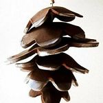 FIRST GALLERY OLATHE  - CLAY CLASS PINE CONE CHIMES