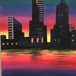 FIRST GALLERY OLATHE  - PAINT NIGHT "KC SUNSET"  $25.  DATES-  AUGUST 16 &  AUGUST 25