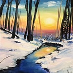 FIRST GALLERY OLATHE  - PAINTING WITH JAN  �ABSTRACT WINTER� FRIDAY FEBRUARY 3, $30. 6:30-8:30