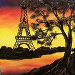 FIRST GALLERY OLATHE  - "PARISIAN SUNSET" PAINT NIGHT THURSDAY SEPTEMBER 7  TIME:6:30-8:30COST:$30