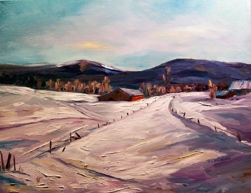 Winter's Color by Barb Yates Dudding Oil ~ 16 x 20