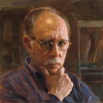 Cary Jurriaans - MAX GINSBURG, Painting from life; figure in the environment