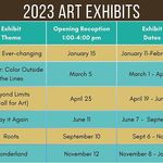 Studio 1212 Art Gallery - Show Schedule 2023