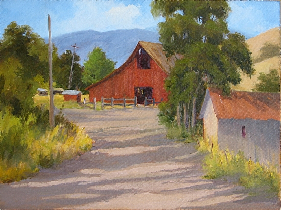 Afternoon Shadows by Sue Johnson Oil ~ 12 x 16