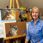 Cindy Berceli - Pastel  Society of America - PSA Member Pastel Showcase,  Wildlife/Creature - Polar Plummet