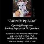 Eliza Pineau Casler - SOLO EXHIBITION: "Portraits by Eliza"