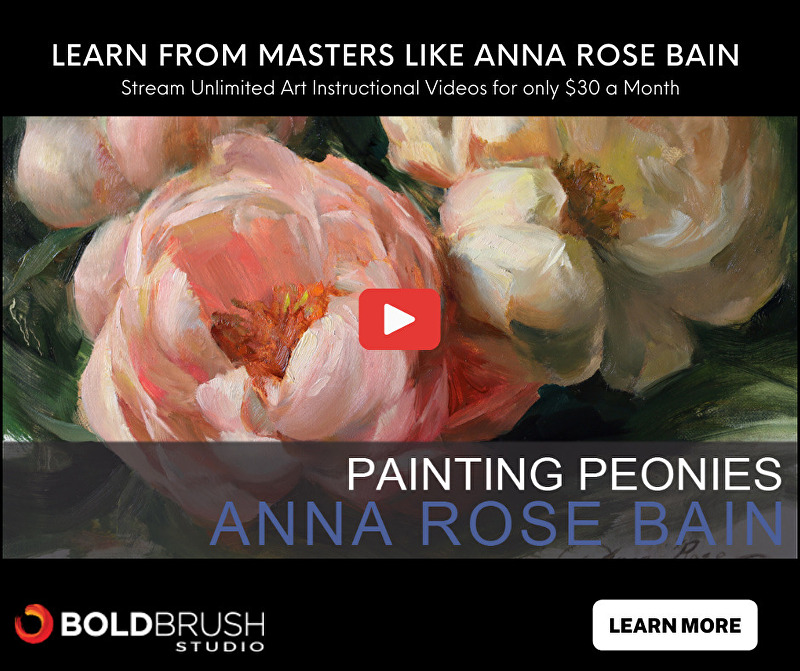 Anna Rose Bain, Painting Peonies