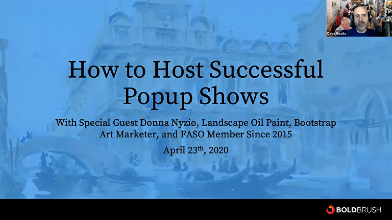 BoldBrush, How to Host Successful Popup Shows