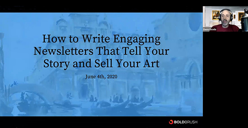 BoldBrush, How to Write Engaging Newsletters That Tell Your Story and Sell Your Art