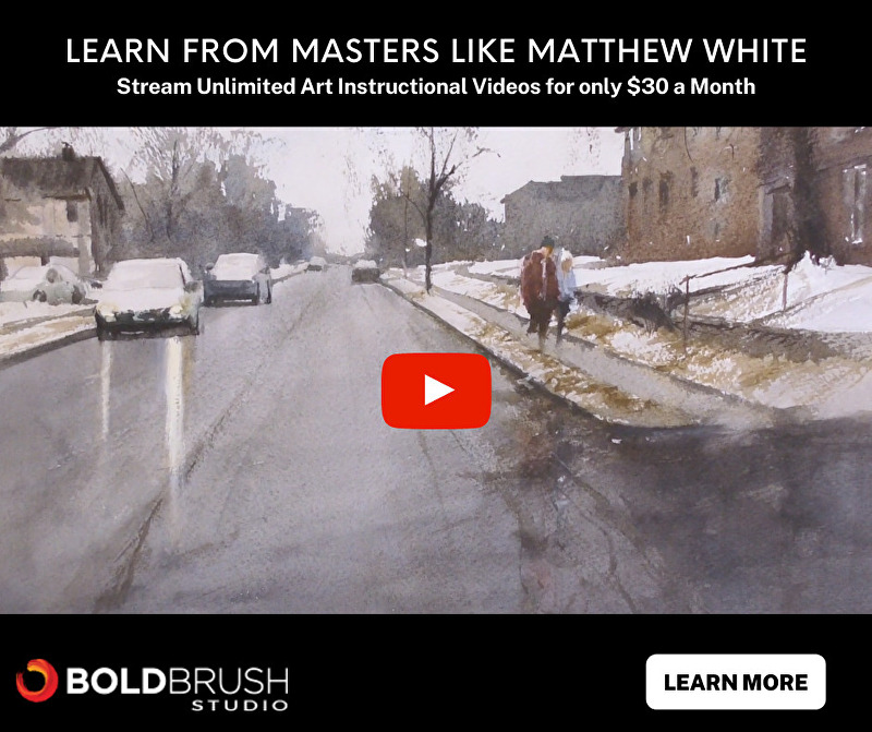 Matt White, Winter Street Scene - Connect and Simplify to Create a Dynamic Painting