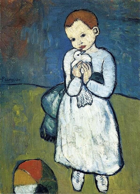 Child with a Dove, oil on canvas, 1901