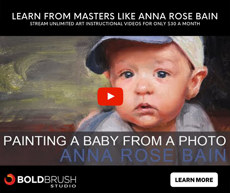 Anna Rose Bain, Painting A Baby From a Photo - Part One