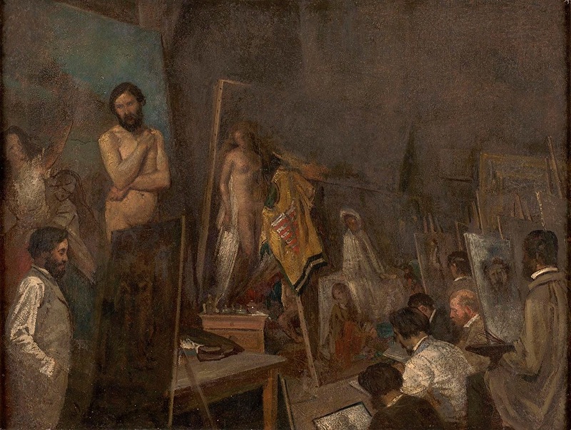 (School of Thomas Couture) Studio of Thomas Couture, oil on canvas, c.1854