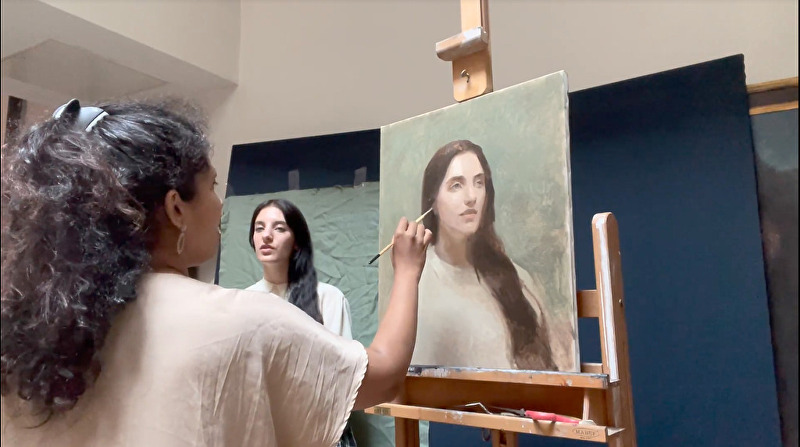 Tanvi Pathare, Portrait Painting Demonstration