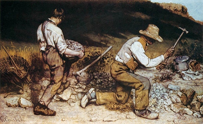 Gustave Courbet, The Stone-Breakers, oil on canvas, 1849