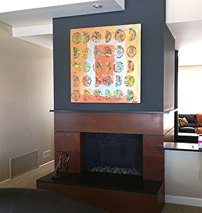 above: the artwork hanging in the client's home