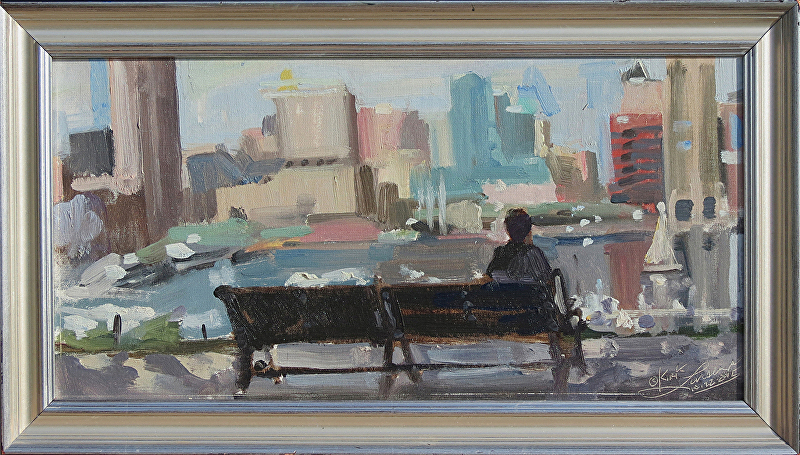 Above it all- Baltimore 8x16 oils