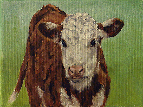 Three calf paintings, three studies of bovine attitude | A Fist Full of ...