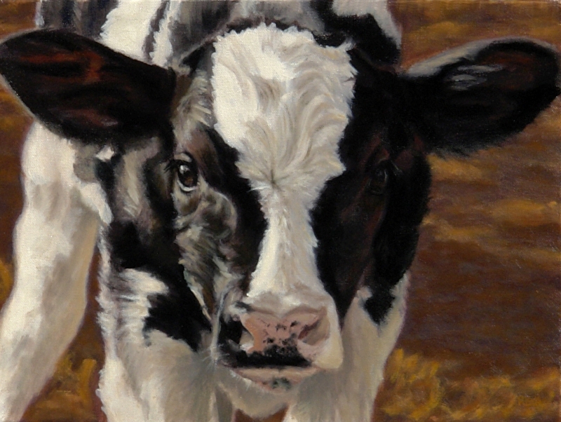 New Cow painting! Newborn Calf. | A Fist Full of Brushes