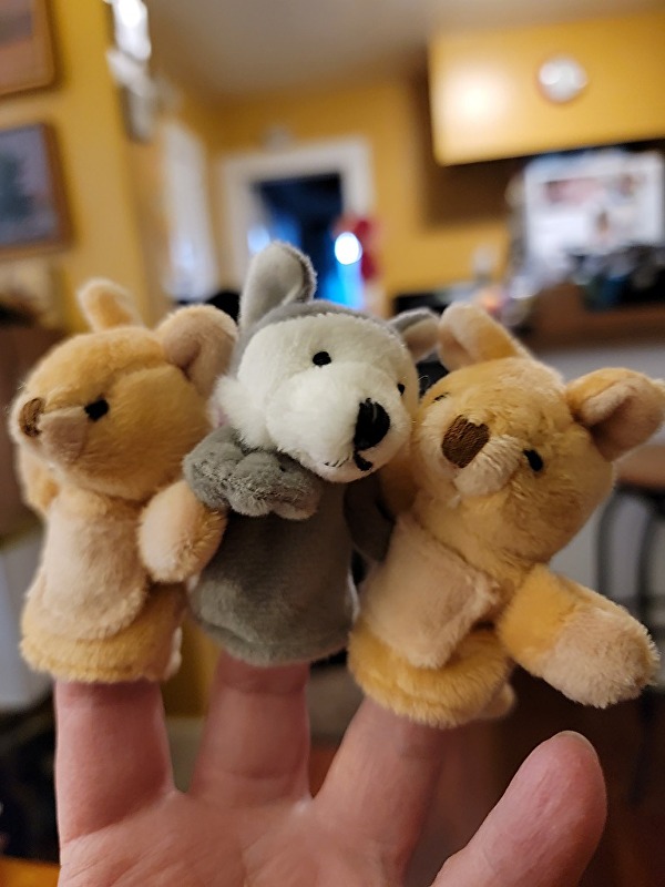 Finger puppets from Corrick's in downtown Santa Rosa lifted my heart last week!
